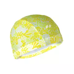 GORRA NATACIÓN AQUON MULTIFLEX ESTAMPADA LYCRA TEJIDO JUNIOR AMARILLO