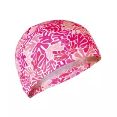 GORRA NATACIÓN AQUON MULTIFLEX ESTAMPADA LYCRA TEJIDO JUNIOR ROSA