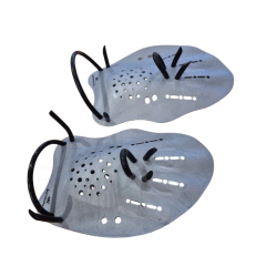 MANOPLAS DE NATACIÓN KONNA ANATÓMICA PADDLE ENTRENAMIENTO GRIS NEGRO en internet