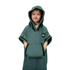 PONCHOS AQUON WINTER TOALLA JUNIOR NATACIÓN DEPORTES GRIS