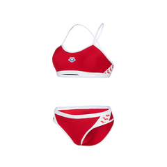 MALLA BIKINI NATACIÓN ARENA MUJER ICONS CROSS MAXLIFE ECO RED WHITE (410) - comprar online