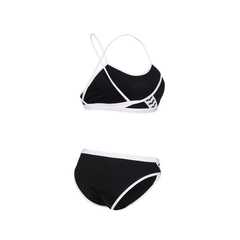 MALLA BIKINI NATACIÓN ARENA MUJER ICONS CROSS MAXLIFE ECO BLACK WHITE (501) en internet