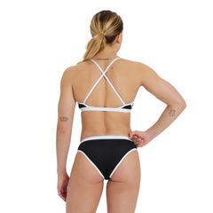 MALLA BIKINI NATACIÓN ARENA MUJER ICONS CROSS MAXLIFE ECO BLACK WHITE (501) - SOLO NATACIÓN