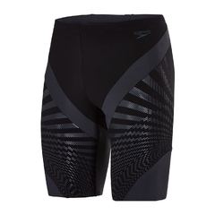 CALZA NATACIÓN SPEEDO CHEVRON SPLICE HOMBRE ENDURANCE+ NEGRO GRIS (552) - SOLO NATACIÓN