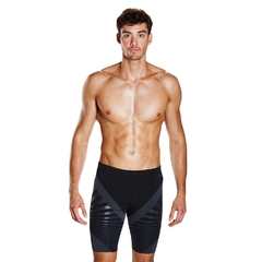 CALZA NATACIÓN SPEEDO CHEVRON SPLICE HOMBRE ENDURANCE+ NEGRO GRIS (552)