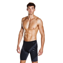 CALZA NATACIÓN SPEEDO CHEVRON SPLICE HOMBRE ENDURANCE+ NEGRO GRIS (552) - comprar online