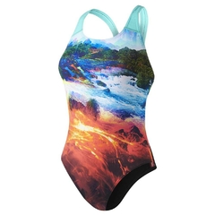 ENTERIZA NATACIÓN SPEEDO LAVAFLASH DIGITAL MUJER ENDURANCE+ MULTICOLOR (999)