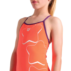 ENTERIZA ARENA STAR GRAPHIC JUNIOR MAXLIFE ECO BRIGHT CORAL PLUM (909) - SOLO NATACIÓN