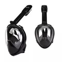 MÁSCARA SNORKEL DE BUCEO ROFFT FULL FACE SNORKELING ADULTO NEGRO - comprar online
