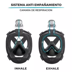 MÁSCARA SNORKEL DE BUCEO ROFFT FULL FACE SNORKELING ADULTO NEGRO en internet