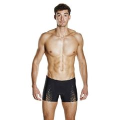 BOXER SPEEDO FIT POWERMESH PRO HOMBRE POWERFLEX+ NEGRO NARANJA (557)