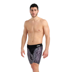 MALLA CALZA NATACIÓN ARENA MARBLED HOMBRE MAXLIFE BLACK BLACK MULTI (550)