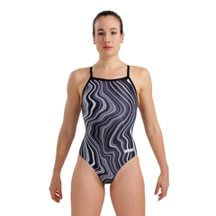 ENTERIZA NATACIÓN ARENA MARBLED LIGHTDROP MAXLIFE ECO MUJER BLACK BLACK (550)