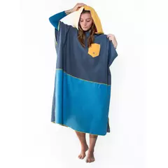 BEACH PONCHO ADULTOS ORIGAMI DE SECADO RÁPIDO MARINO FRANCIA AMARILLO M 98 X 80 CM en internet