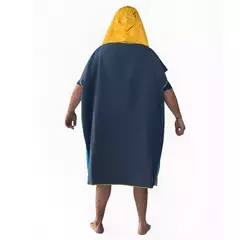 BEACH PONCHO ADULTOS ORIGAMI DE SECADO RÁPIDO MARINO FRANCIA AMARILLO M 98 X 80 CM