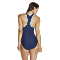 MALLA ENTERIZA NATACIÓN SPEEDO FIT PRO POWERFLEX+ MUJER MARINO VERDE (605) - tienda online