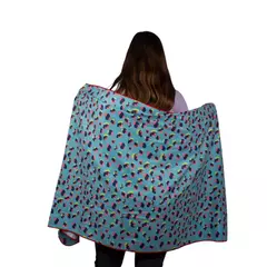 TOALLÓN MICROFIBRA ESTAMPADO ORIGAMI SECADO RÁPIDO 80 X 160 CM MIAMI LEOPARD - SOLO NATACIÓN