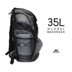 MOCHILA DE NATACIÓN AQUON LATITUDE 45 LITROS LISAS GRIS NEGRO - comprar online