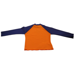 Imagen de REMERA PROTECCIÓN UV SPEEDO INFANTIL PRINTED RASH TOP NARANJA AZUL (753)