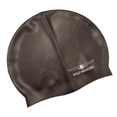 GORRA SOLO NATACIÓN SOFT CAP SILICONA LISA ADULTO NEGRO