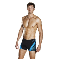 MALLA BOXER NATACIÓN SPEEDO CHEVRON SPLICE HOMBRE ENDURANCE+ NEGRO AZUL (558)