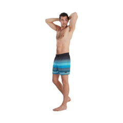 MALLA SHORT NATACIÓN SPEEDO WATERSHORT PLACEMENT LEISURE 16 NEGRO AZUL (558)