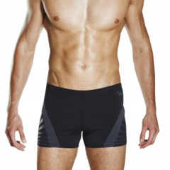 MALLA BOXER NATACIÓN SPEEDO CHEVRON SPLICE HOMBRE ENDURANCE+ NEGRO GRIS (552) en internet