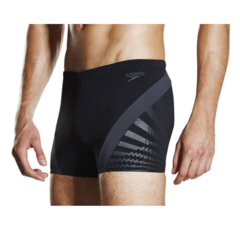 MALLA BOXER NATACIÓN SPEEDO CHEVRON SPLICE HOMBRE ENDURANCE+ NEGRO GRIS (552)