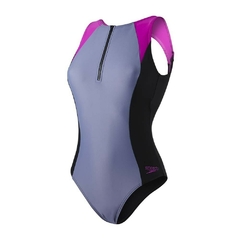 MALLA ENTERIZA NATACIÓN SPEEDO HYDRASUIT MUJER ENDURANCE 10 NEGRO GRIS (552) - SOLO NATACIÓN