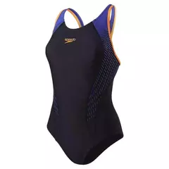 ENTERIZA SPEEDO FIT LANEBACK MUJER ENDURANCE10 NEGRO NARANJA (557) en internet