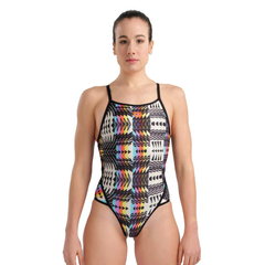 ENTERIZA NATACIÓN ARENA PATTERN SUPERFLY MAXLIFE ECO MUJER BLACK MULTI (550)