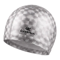 GORRA DE NATACIÓN KONNA PU ADULTO ALTO RENDIMIENTO PLATA - comprar online