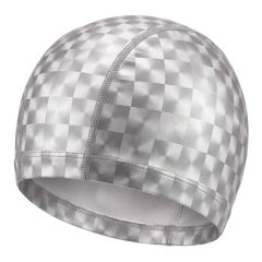 GORRA DE NATACIÓN KONNA PU ADULTO ALTO RENDIMIENTO PLATA