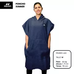 PONCHO AQUON SUMMER CAMBIADOR ADULTO NATACIÓN DEPORTES AZUL MARINO - comprar online