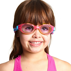 ANTIPARRAS NATACIÓN ZOGGS LITTLE SONIC AIR JUNIOR 0-6 AÑOS CLEAR PINK YELLOW en internet