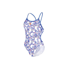 ENTERIZA NATACIÓN ARENA SPRING LACE BACK ALLOVER MAXLIFE ECO NEON BLUE MULTI (950) en internet