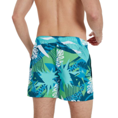 MALLA NATACIÓN SHORT SPEEDO PRINTED LEISURE 14 HOMBRE AZUL BLANCO (703) - tienda online