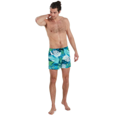 MALLA NATACIÓN SHORT SPEEDO PRINTED LEISURE 14 HOMBRE AZUL BLANCO (703)