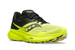 ZAPATILLAS SAUCONY RUNNING RIDE 16 HOMBRE PISADA NEUTRAL CITRON BLACK - SOLO NATACIÓN