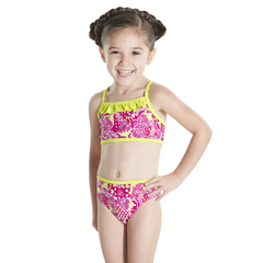 MALLA BIKINI NATACION NIÑA SPEEDO STARFIZZ ESSENTIAL FUCSIA BLANCO (465)