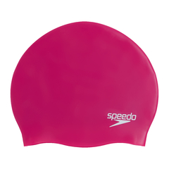 SPEEDO GORRA PLAIN MOULDED SILICONE CAP ROSA BLANCO (459)