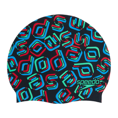 GORRA SPEEDO SLOGAN PRINT JUNIOR NEGRO CELESTE (54)