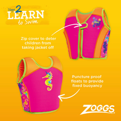 CHALECO ZOGGS SWIMSURE JACKET SEA UNICORN INFANTIL 4-5 AÑOS = 18-25 kg PINK en internet