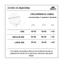 GORRA DE NATACIÓN AQUON SILICONA ADULTO LARGE SIZE SWIM CAP NEGRO en internet