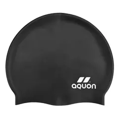 GORRA DE NATACIÓN AQUON SILICONA ADULTO LARGE SIZE SWIM CAP NEGRO