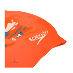 GORRA SPEEDO SLOGAN PRINT JUNIOR CORAL TURQUESA GRIS (063) - comprar online