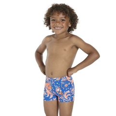 BOXER NATACIÓN SPEEDO INFANTIL SOLARPOP SEA SQUAD NIÑO AZUL NARANJA (704) - comprar online