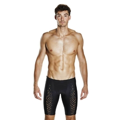 CALZA SPEEDO FIT POWERMESH PRO HOMBRE POWERFLEX+ NEGRO NARANJA (557)