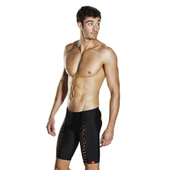 CALZA SPEEDO FIT POWERMESH PRO HOMBRE POWERFLEX+ NEGRO NARANJA (557) - comprar online