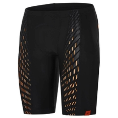 CALZA SPEEDO FIT POWERMESH PRO HOMBRE POWERFLEX+ NEGRO NARANJA (557) - SOLO NATACIÓN